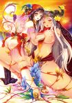  ass breast_hold breasts heels horns no_bra see_through shima_tiyo tail 