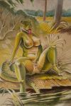  2019 alligator anthro big_breasts breasts crocodilian delfina female nude pussy reptile scalie siyah slightly_chubby solo spread_pussy spreading thick_thighs tongue tongue_out voluptuous water 