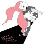  1girl chaps closed_mouth cynthia_lane dated detached_sleeves full_body gloves long_hair looking_at_viewer overman_king_gainer pink_hair scarf simple_background smile solo tocky twintails white_background 