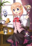  chibi dance_of_eternity gochuumon_wa_usagi_desu_ka? pantyhose thighhighs waitress 