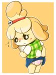 animal_crossing canid canine canis diaper domestic_dog female isabelle mammal messy nintendo peeing rokesys urine video_games wet 