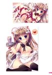  animal_ears naked_apron naked_ribbon nekomimi nekomori_mike nyan_cafe_macchiato skyfish_poco tail thighhighs valentine yukie 