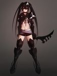  aconitea armor bikini_top black_rock_shooter black_rock_shooter_(character) insane_black_rock_shooter thighhighs vocaloid weapon 