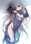  cleavage dress hitsugi_no_chaika layla_(hitsugi_no_chaika) namaniku_atk no_bra nopan 