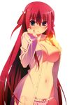  cleavage grisaia_no_kajitsu no_bra open_shirt pantsu see_through string_panties suou_amane tagme transparent_png underboob 