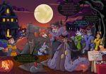 5_fingers anthro armor black_nose blue_body blue_fur brown_body brown_fur candy canid canine canis clothed clothed_anthro clothed_female clothed_male clothing cosplay crossover crossover_cosplay crown dessert dialogue diane_foxington disney dreamworks dress drunk english_text fangs female fingers flirting food fox full_moon fur gloves gomerz22 grey_body grey_fur group halloween handwear hat headgear headwear hi_res holidays humanoid_hands illumination_entertainment jack-o&#039;-lantern judy_hopps kung_fu_panda lagomorph leporid lockpicking maid_marian male male/female mammal moon mortal_kombat mr._wolf_(the_bad_guys) multicolored_body multicolored_fur nick_wilde night orange_body orange_fur outside porsha_crystal rabbit red_body red_fur reptile_(mortal_kombat) restraints robe robin_hood robin_hood_(disney) scorpion_(mortal_kombat) sing_(movie) speech_bubble stocks sub-zero substance_intoxication tail teeth text the_bad_guys tiara tongue two_tone_body two_tone_fur white_body white_fur wolf zhen_(kung_fu_panda) zootopia