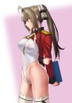  amagi_brilliant_park cameltoe nipples sawaragi see_through sento_isuzu swimsuits thighhighs uniform 