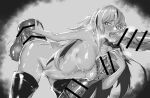 1girl animal_penis bent_over bestiality blush breasts commission disembodied_penis fate/grand_order fate_(series) greyscale horse_penis hs_mollu long_hair monochrome nagao_kagetora_(fate) nipples nude penis pixiv_commission sex smile tongue tongue_out 