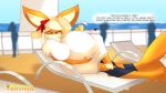anthro arc_vap arcanine breasts chair cruise_ship eeveelution female furniture generation_1_pokemon hi_res lounge_chair lying merchant_ship nintendo on_back passenger_ship pokemon pokemon_(species) pregnant pregnant_female ship solo vaporeon vehicle vextrix watercraft