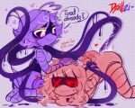  breasts cum cum_in_pussy doll_(murder_drones) dripping joints mechanical_arms murder_drones non-web_source purple_hair red_eyes red_hair robot robot_joints tentacles tsukyiio uzi_(murder_drones) yellow_eyes yuri 