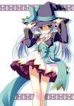  absurdres blush green_eyes hat highres houtou koihime_musou long_hair nanao_naru solo witch_hat 