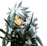  allen_walker artist_request d.gray-man highres male_focus mask simple_background smile solo white_hair 