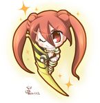  bad_id bad_pixiv_id bleach bleach:_zanpakutou_ibun_hen brown_hair chibi hibachi_(object) lowres personification ryuzin shikai solo suzumebachi weapon 