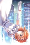 bad_id bad_pixiv_id building dress elbow_gloves falling gloves jewelry necklace original ryoumoto_ken short_hair solo white_gloves 