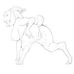  2016 3_fingers all_fours anthro anus areola arm_support bedroom_eyes belly big_breasts big_butt biped black_and_white boer_goat bovid breasts butt caprine clitoral_hood clitoris cloven_hooves digital_drawing_(artwork) digital_media_(artwork) domestic_goat erect_nipples female floppy_ears full-length_portrait fur goat hair half-closed_eyes hand_on_butt hooves horn huge_breasts humanoid_pussy line_art looking_at_butt looking_at_self looking_back mammal monochrome nipples nude open_mouth open_smile overweight overweight_female perineum portrait presenting presenting_hindquarters presenting_pussy puffy_anus puffy_areola puffy_nipples pussy rear_view seductive shebeast simple_background smile snout solo spread_butt spread_legs spreading thick_thighs white_background wide_stance 
