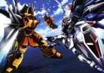  freedom_gundam gundam gundam_seed gundam_seed_destiny mecha sword weapon wings 