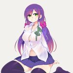  chan&times;co cleavage love_live! no_bra see_through seifuku thighhighs toujou_nozomi 