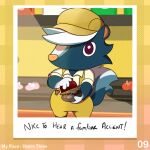 1:1 2022 4_fingers animal_crossing anthro bent_arm blue_tail box brown_inner_ear button_(fastener) cheek_tuft clothing colored container cookieboy011 digital_drawing_(artwork) digital_media_(artwork) english_description english_text facial_tuft fingers footwear fur hair hat headgear headwear holding_clothing holding_footwear holding_object holding_shoes inside kicks_(animal_crossing) light lighting looking_at_viewer male male_anthro mammal mephitid mouthless multicolored_body multicolored_fur multicolored_tail nintendo number orange_nose photo pink_clothing pink_footwear pink_shoes polishing pupils red_clothing red_eyes red_footwear red_shoes rolled_up_sleeves shaded shelf shoes short_hair skunk solo standing story story_in_description sunlight suspenders tail tan_dress_shirt text title tuft wall_(structure) white_body white_fur white_hair white_pupils white_tail yellow_clothing yellow_hat yellow_headwear yellow_wall