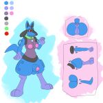 2_penises anthro anus big_nipples collar generation_4_pokemon genitals gesture handle herm hi_res intersex living_gasm_drive lucario lumen_(pecacheu) model_sheet modular modular_anatomy multi_genitalia multi_penis nintendo nipples pecacheu penis plump_labia pokemon pokemon_(species) puffy_anus solo thedarkjudge96 vulva waving