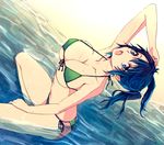  bikini cleavage erect_nipples kantai_collection souryuu_(kancolle) swimsuits underboob wet yaoto 
