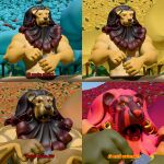 1:1 2025 3d_(artwork) absurd_res anthro beverage beverage_can biped black_mane blender_(artwork) blender_cycles dark_sclera digital_media_(artwork) fangs felid forest furniture hi_res holding_beverage holding_object lion looking_aside malaguetista male mammal mane mast_(mhy) mountain muscular muscular_anthro muscular_male pantherine plant portuguese_text sequence sky solo table teeth text tree yellow_eyes