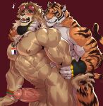 abs anal anal_penetration anthro balls barazoku biceps big_muscles big_penis blush butt claws duo epic_games erection eyewear eyewear_on_head felid fortnite from_behind_position genitals grabbing_from_behind hi_res istani kingston_(fortnite) lion male male/male mammal mane muscular muscular_male nipples nude open_mouth oscar_(fortnite) pantherine pecs penetration penis scar sex stripes sunglasses sunglasses_on_head throbbing throbbing_penis tiger vein veiny_muscles veiny_penis