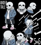  animated_skeleton black_background bone clothing english_text glowing glowing_eyes jacket sans_(undertale) simple_background skeleton sleeping slippers text undead undertale video_games zaemon 