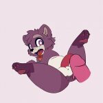 ambiguous_fluids animated anthro anus ball balls bodily bodily_fluids cum duo ejaculation feet genital_fluids genitals hi_res male male/male mammal penis presenting procyonid raccoon slap vlaxi111