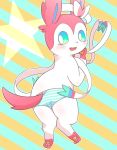  &lt;3 3sthrees ambiguous_gender clothing eeveelution nintendo pawpads pok&eacute;mon pok&eacute;mon_(species) solo sylveon underwear video_games 