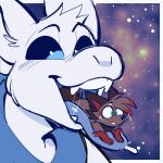 1:1 2d_animation ambiguous_gender animated anthro bileshroom black_sclera blue_body blue_eyes blue_fur blue_insides blue_tongue bodily_fluids border brown_body brown_fur cheek_tuft drooling duo facial_tuft feral fur fur_markings generation_5_pokemon gieeg head_tuft larger_pred loop macro_pred markings micro_pred narrowed_eyes nintendo one_eye_closed open_mouth open_smile oral_vore pattern_background pokemon pokemon_(species) prey_in_mouth red_body red_fur regurgitation safe_vore saliva saliva_string sharp_teeth simple_background size_difference smile snaggle_teeth swallowing tail teeth tongue tuft vore white_body white_border white_fur wide_eyed zorua