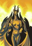 2026 5_fingers angel anthro colored eyelashes eyes_closed fantasy fingers gold gold_(metal) gold_jewelry hair hi_res horn jewelry larger_male long_eyelashes long_hair long_neck male nude nude_anthro nude_male purplebirdman shaded size_difference sketch slim slim_anthro slim_male solo wings
