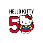 anthro black_eyes blue_clothing blue_overalls character_name clothed clothing domestic_cat dot_eyes felid feline felis female fully_clothed fur hello_kitty_(character) hello_kitty_(series) hi_res looking_at_viewer mammal official_art overalls red_bow sanrio shirt simple_eyes solo standing text topwear unknown_artist white_body white_fur yellow_clothing yellow_shirt yellow_topwear