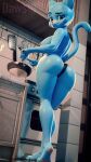 absurd_res anthro appliance biped blue_body blue_eyes blue_fur cartoon_network clothed clothing confusion cookware cutlery daws19 domestic_cat felid feline felis female frying_pan fur hi_res holding_object kitchen kitchen_appliance kitchen_cabinet kitchen_counter kitchen_knife kitchen_spatula kitchen_stove kitchen_utensils knife looking_at_viewer mammal mature_female nicole_watterson no_underwear oven pan partially_clothed partially_clothed_anthro partially_clothed_female pawpads pink_nose pink_pawpads solo spatula stove the_amazing_world_of_gumball tools underskirt underwear underwear_only whisk