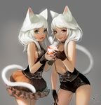  animal_ears cream ddongu nekomimi tail 