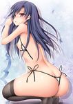  ass bikini breasts kisaragi_chihaya nipples ruschuto swimsuits the_idolm@ster thighhighs 