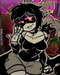  :3 andrew_graves artist_name ashley_graves bare_shoulders big_breasts black_clothing black_hair black_shirt black_topwear blush blush_lines bottomwear bow_ribbon breasts brother_(lore) brother_and_sister_(lore) choker clothing cosplay crossover crossover_cosplay cyn_(murder_drones) diddlydooter1 digital_drawing_(artwork) digital_media_(artwork) disassembly_drone duo female glitch_productions green_eyes grey_body gulp_(sound_effect) hair heart_symbol hearts_around_head hotpants humanoid implied_incest jewelry machine male metallic_body murder_drones n_(murder_drones) necklace offscreen_character orange_eyes orange_text owo pigtails pink_eyes pink_text robot robot_humanoid scared segmented_body shirt shorts shoulderless_shirt sibling_(lore) signature simple_background sister_(lore) smug smug_face smug_grin text the_coffin_of_andy_and_leyley thick_thighs topwear twintails_(hairstyle) white_body wide_hips worker_drone yellow_eyes yellow_text 