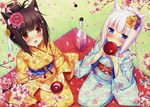  animal_ears chocolat kimono nekomimi sayori screening vanilla 