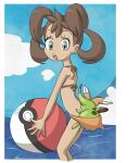 2026 2_toes alpha_channel ambiguous_gender ball beach_ball bikini bikini_bottom bikini_top bisonvega brown_body brown_hair chespin clothing duo face_on_butt feet female feral generation_6_pokemon green_body hair head_stuck holding_beach_ball holding_object human inflatable looking_at_another looking_back looking_back_at_another mammal nintendo open_mouth orange_bikini_bottom orange_bikini_top partially_submerged pokemon pokemon_(species) rodent sharing_clothing shauna_(pokemon) size_difference sky skyscape standing stuck stuck_in_clothes swimwear toes two-piece_swimsuit upside_down