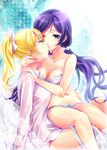  ayase_eli bra cleavage love_live! mytyl pantsu toujou_nozomi yuri 