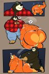 2026 absurd_res anal anal_penetration animal_crossing anthro balls_outline barefoot bear belly blush bodily_fluids bottomwear brown_bear bulge bulge_from_behind butt claws clenched_teeth clothed clothing clothing_pull colored comic cum cum_drip cum_in_ass cum_inside cum_on_butt denim denim_bottomwear denim_clothing detailed_bulge digital_drawing_(artwork) digital_media_(artwork) dripping duo english_text erection erection_under_clothing facial_hair fangs feet fur genital_fluids genital_outline gorochuinboxers grizzly_(animal_crossing) grizzly_bear hat headgear headwear hi_res jeans jockstrap looking_pleasured lying male male/male mammal moobs mostly_nude musk musk_cloud musky_body mustache navel nintendo nipples on_front overweight overweight_anthro overweight_male pants penetration penile penis_outline plap_(sound) sex sweat sweatband sweatdrop sweaty_body tail teddy_(animal_crossing) teeth tenting text tongue tongue_out underwear underwear_pull ursine wet