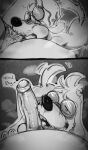 anthro balls beagle canid canine canis domestic_dog duo erection eyewear fur genitals hi_res hunting_dog jay_ward_productions male male/male mammal mr._peabody mr._peabody_and_sherman musk musk_cloud raccoondouglas scent_hound smile tail white_body white_fur