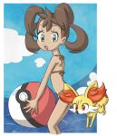 2026 alpha_channel ambiguous_gender ball beach_ball bikini bikini_bottom bikini_top bisonvega black_nose brown_hair canid canine clothing dipstick_tail duo ear_tuft female fennekin feral fox fur generation_6_pokemon green_eyes hair holding_beach_ball holding_object human inflatable jumping looking_at_another looking_back looking_back_at_another mammal markings nintendo open_mouth orange_bikini_bottom orange_bikini_top orange_eyes orange_tail_tip partially_submerged pokemon pokemon_(species) shauna_(pokemon) sky skyscape standing swimwear tail tail_markings tuft two-piece_swimsuit white_body white_fur yellow_body yellow_fur yellow_tail