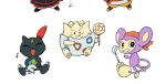  :3 :q aipom candy closed_eyes commentary_request food frown grin hand_tail happy headband holding holding_candy holding_food holding_lollipop holding_spoon ice_cream lollipop monkey musical_note obe_pok2 open_mouth orange_headband pokemon pokemon_(creature) pokemon_focus pokemon_gold/silver/crystal simple_background sitting smile sneasel spoon togepi tongue tongue_out white_background 