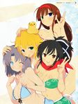  asuka_(senran_kagura) bikini multiple_girls ryoubi_(senran_kagura) ryouna_(senran_kagura) senran_kagura swimsuit yumi_(senran_kagura) 