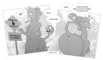 big_butt bottomwear bottomwear_down breasts busty_feral butt clothed clothing dialogue english_text featureless_crotch female feral generation_2_pokemon girafarig hi_res hoodie horn human human_to_feral koopacap living_tail mammal nintendo ossicone pants pants_down partially_clothed pokemon pokemon_(species) solo species_transformation speech_bubble tail text tongue tongue_out topwear transformation unusual_anatomy unusual_tail warning_sign 