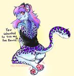  anthro butt butt_focus domestic_cat feet felid feline felis female fluffy fur hindpaw leopard mammal nude pantherine pawpads paws presenting presenting_hindquarters purple_body purple_fur showing_off_butt sixss solo tail wildcat 