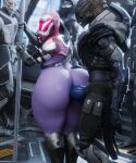 2026 3_fingers 3d_(artwork) absurd_res against_pole against_surface alien anal anal_penetration armor being_watched big_butt big_penis bioware blender_(artwork) blue_penis boots bottomless bottomless_male bubble_butt butt clothed clothing digital_media_(artwork) duo electronic_arts femboy fingers footwear freckled_butt freckles genitals green_eyes grey_body headgear helmet hi_res hip_grab humanoid interspecies knot knotted_penis looking_at_another male male/male male_penetrated male_penetrating male_penetrating_male mass_effect pear-shaped_figure penetration penis pink_clothing pole public public_indecency public_transportation purple_body purple_skin quarian science_fiction seurat sex shoes standing thick_thighs touching_butt turian wide_hipped_male wide_hips yellow_eyes