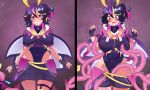  ! !! 1girl absurdres ahoge antennae blonde_hair blush breasts choker closed_mouth cropped_hoodie curvy fingerless_gloves fish_hair_ornament fishnet_pantyhose fishnet_top fishnets gloves grabbed_by_tentacles hair_between_eyes hair_ornament highres hood hoodie imminent_rape indie_virtual_youtuber inkybyss large_breasts leotard leotard_under_clothes looking_at_viewer looking_down manta_ray_girl multiple_views open_mouth orange_eyes pantyhose pink_hair ponytail purple_gloves purple_hair purple_hoodie purple_leotard purple_shorts shorts sidelocks sign single_fishnet_legwear spiked_choker spikes tentacle_sex tentacles tentacles_under_clothes thick_thighs thigh_strap thighs undressing veridraws virtual_youtuber warning_sign wide_hips x_hair_ornament 