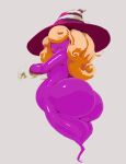 2016 :o back_boob belly big_butt blush blush_stickers breasts bubble_butt butt clothing curly_hair curvy_figure digital_media_(artwork) digital_painting_(artwork) female full-length_portrait ghost_tail glistening glistening_body gloves grey_background hair hair_over_eyes handwear hi_res huge_butt humanoid long_hair looking_at_viewer looking_back looking_back_at_viewer looking_down looking_down_at_viewer low-angle_view mario_bros mostly_nude nintendo not_furry open_mouth orange_hair painting_(artwork) paper_mario portrait purple_background rear_view shadow_siren simple_background slightly_chubby slightly_chubby_female slightly_chubby_humanoid small_breasts solo spirit split_form susfishous vivian_(mario) white_clothing white_gloves white_handwear