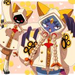 1:1 2026 3_claws ambiguous_anthro ambiguous_gender animal_humanoid anthro arc_system_works bent_leg big_breasts biped blazblue border braided_pigtails breasts brown_body brown_skin cat_humanoid cel_shading claws clothed clothed_ambiguous clothed_anthro clothed_female clothed_humanoid clothing cosplay crossover crossover_cosplay cute_fangs digital_drawing_(artwork) digital_media_(artwork) dipstick_tail dot_eyes duo empty_eyes eyelashes fangs felid felid_humanoid feline feline_humanoid female female_(lore) female_humanoid footwear forehead_gem gem generation_8_pokemon grey_tail hair hi_res hoodie humanoid kemono lets0020 looking_at_viewer mammal mammal_humanoid markings multicolored_body nintendo on_one_leg open_mouth open_smile pokemon pokemon_(species) pupils purple_claws red_eyes shaded shadow_face sharp_teeth simple_eyes slit_pupils smile smiling_at_viewer sneasler standing tail tail_markings tan_clothing tan_hair tan_hoodie tan_topwear taokaka teeth topwear two_tone_tail white_border white_sclera white_tail white_tail_tip zipper
